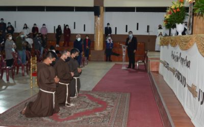 Profesión perpetua de los Hnos. Elber Cotrina, Gustavo Chávez y Juan Joel Quispe